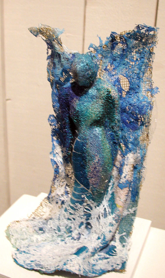 Water Angel, embroidered figure