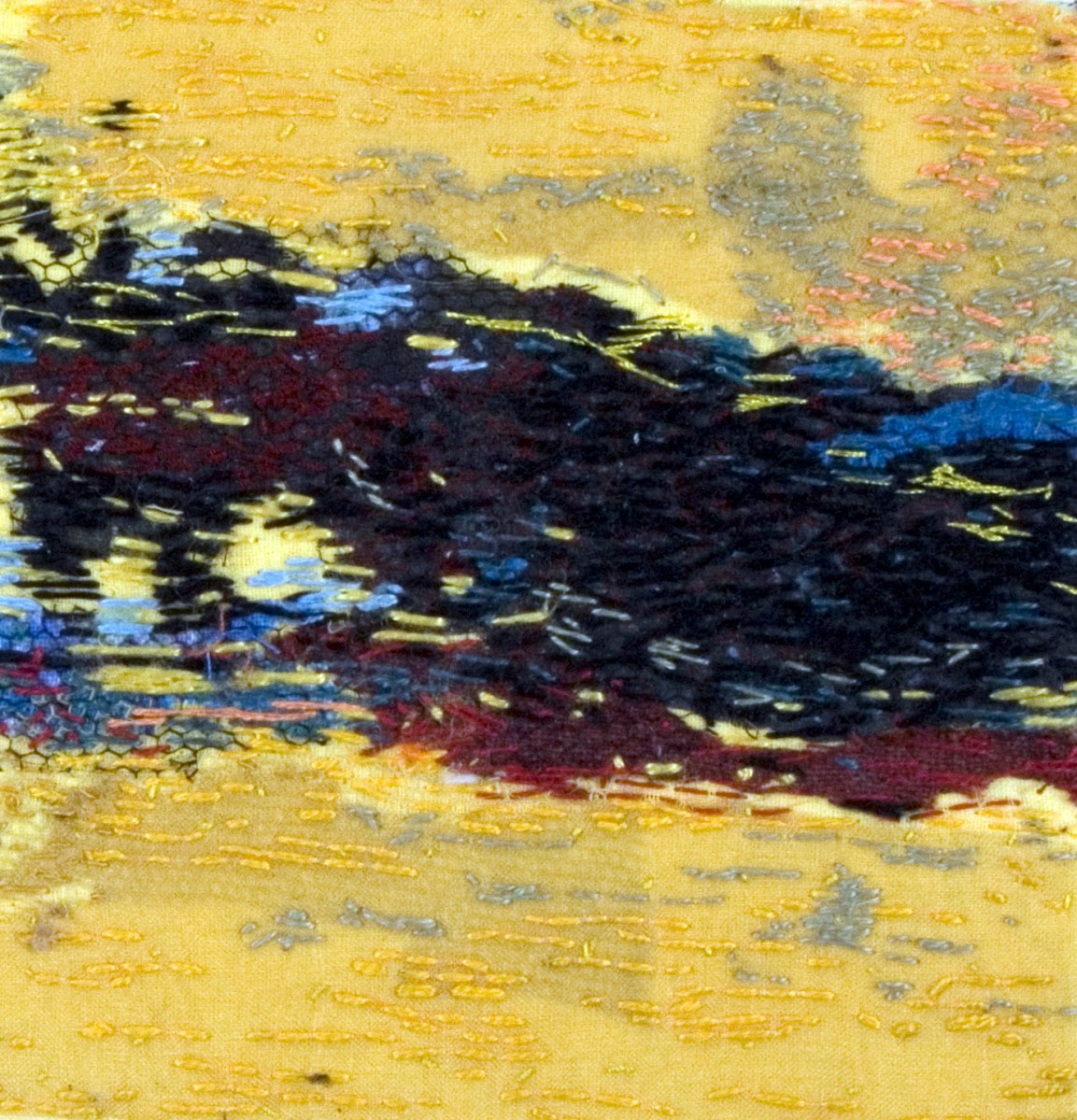 small embroidered landscape 10X10 cm