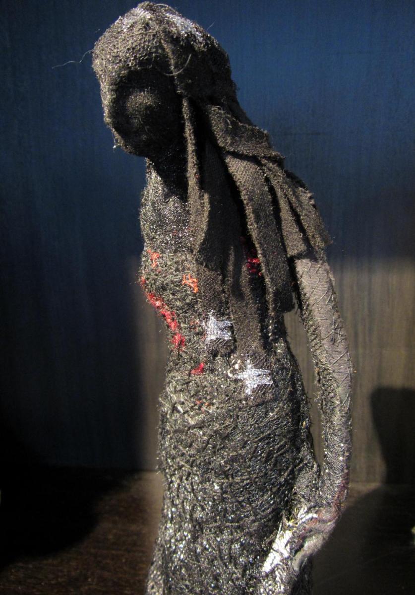Night, embroiderd figure, hight about 30 cm