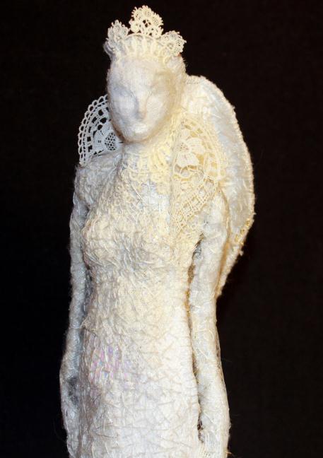 embriodered figure, Ice Queen, detail